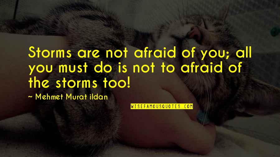 Searchable Love Quotes By Mehmet Murat Ildan: Storms are not afraid of you; all you