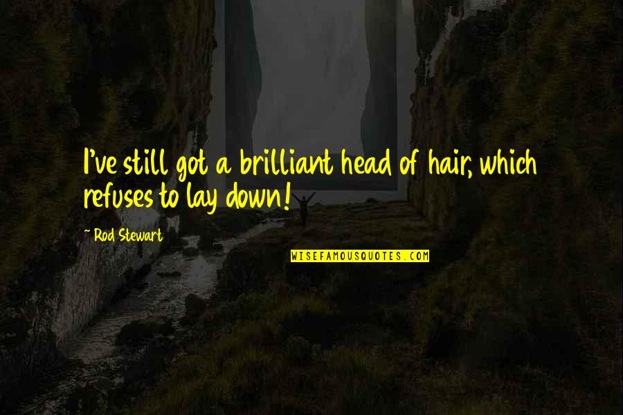 Seasonable Quotes By Rod Stewart: I've still got a brilliant head of hair,