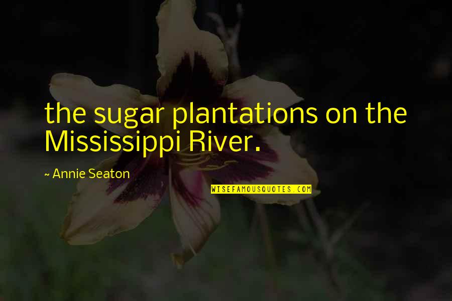 Seaton Quotes By Annie Seaton: the sugar plantations on the Mississippi River.