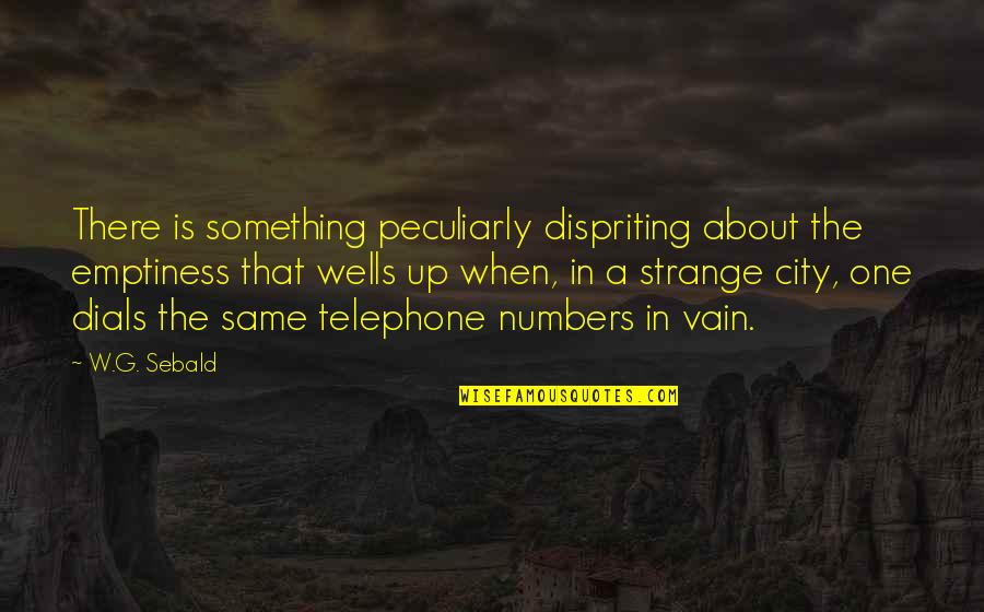 Sebald Quotes By W.G. Sebald: There is something peculiarly dispriting about the emptiness