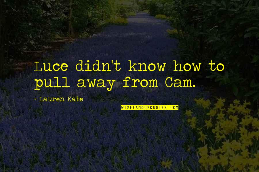 Sebesar Apakah Quotes By Lauren Kate: Luce didn't know how to pull away from Sebesar Apakah Quotes By Lauren Kate: Luce didn't know how to pull away from
