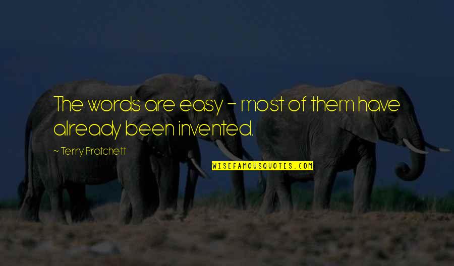 Sebetwane Quotes By Terry Pratchett: The words are easy - most of them