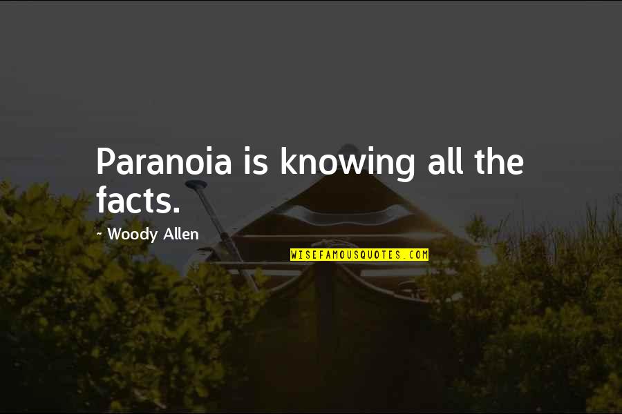 Sebuku Tanjung Quotes By Woody Allen: Paranoia is knowing all the facts. Sebuku Tanjung Quotes By Woody Allen: Paranoia is knowing all the facts.