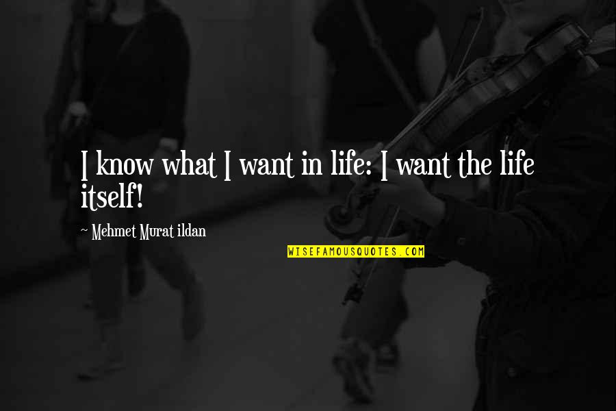 Sebunya Hamuza Quotes By Mehmet Murat Ildan: I know what I want in life: I