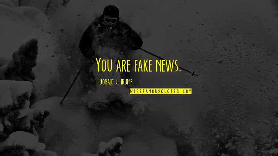 Sebutir Beras Quotes By Donald J. Trump: You are fake news. Sebutir Beras Quotes By Donald J. Trump: You are fake news.