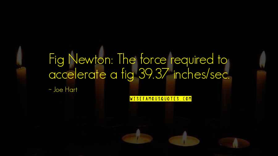 Sec Quotes By Joe Hart: Fig Newton: The force required to accelerate a