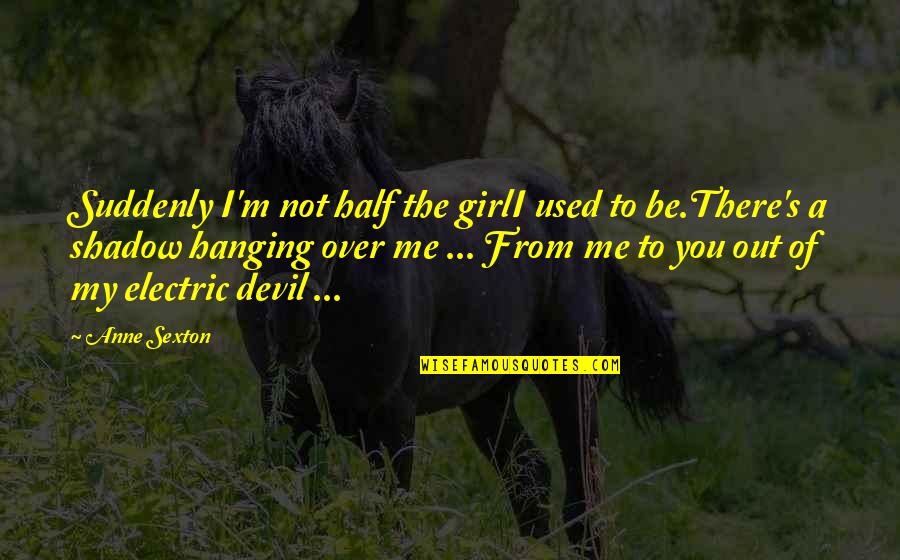 Secedit Quotes By Anne Sexton: Suddenly I'm not half the girlI used to