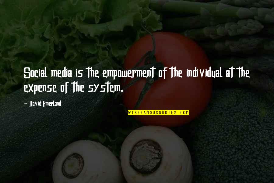 Seceret Quotes By David Amerland: Social media is the empowerment of the individual