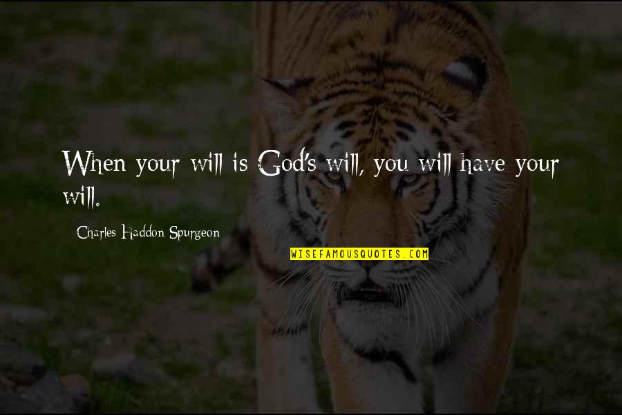 Sechs Kies Quotes By Charles Haddon Spurgeon: When your will is God's will, you will Sechs Kies Quotes By Charles Haddon Spurgeon: When your will is God's will, you will