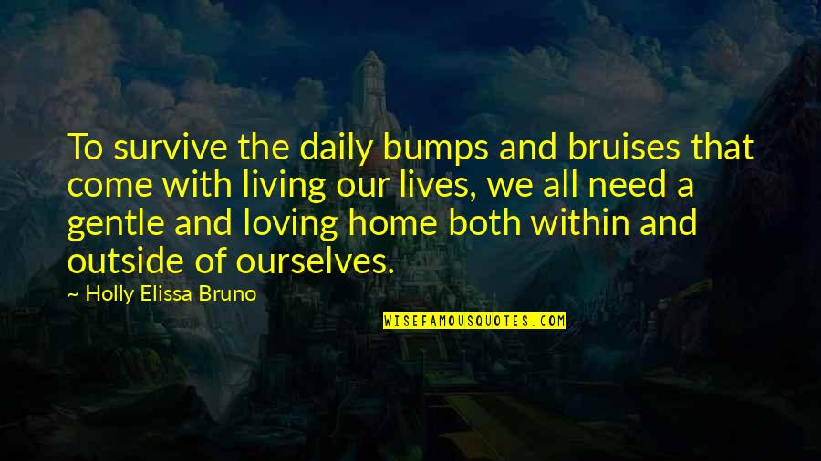 Second Chances And Love Quotes By Holly Elissa Bruno: To survive the daily bumps and bruises that