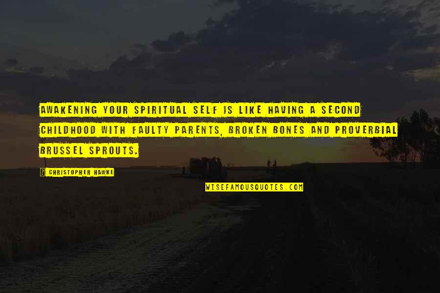 Second Childhood Quotes By Christopher Hawke: Awakening your spiritual self is like having a