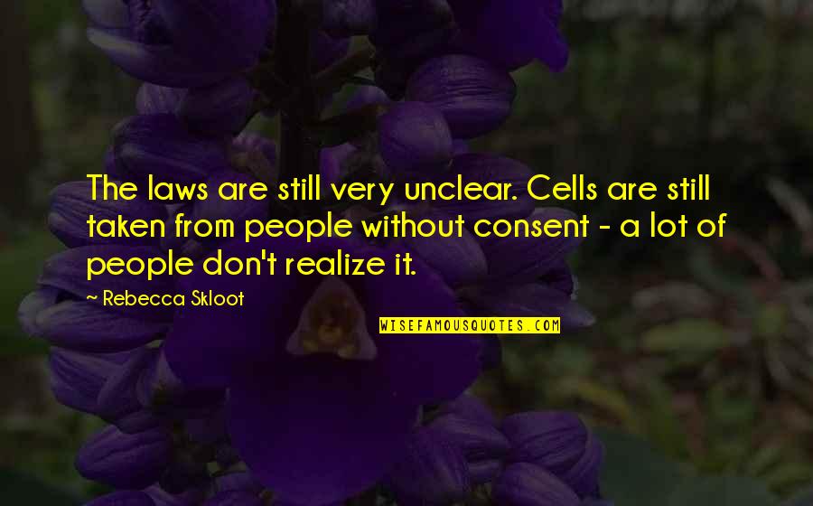 Second Love Quotes Quotes By Rebecca Skloot: The laws are still very unclear. Cells are