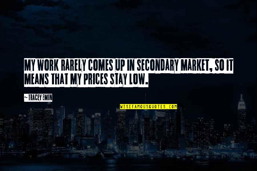 Secondary Quotes By Tracey Emin: My work rarely comes up in secondary market,