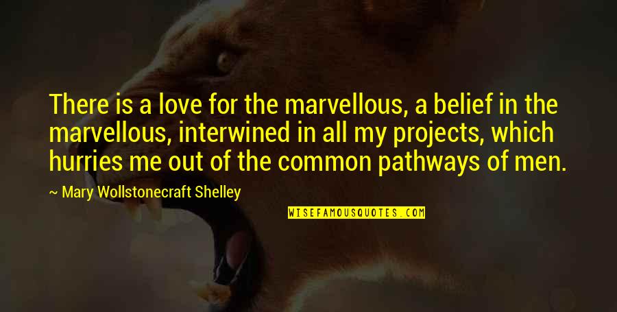 Secondly In French Quotes By Mary Wollstonecraft Shelley: There is a love for the marvellous, a