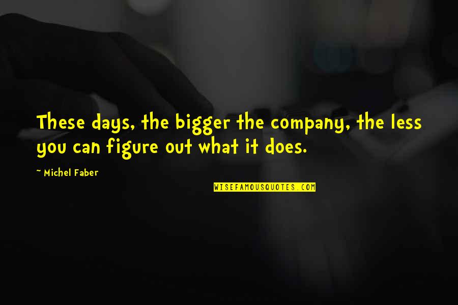 Secrecy Quotes By Michel Faber: These days, the bigger the company, the less