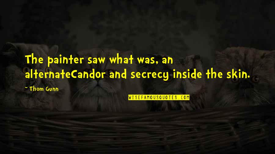 Secrecy Quotes By Thom Gunn: The painter saw what was, an alternateCandor and