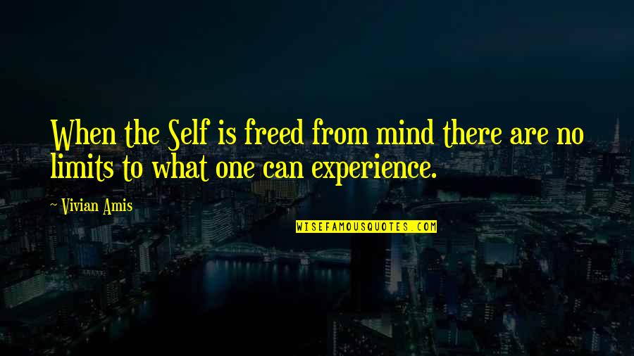 Secret Depression Quotes By Vivian Amis: When the Self is freed from mind there