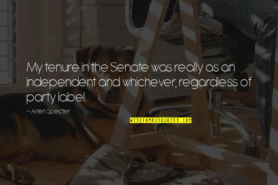 Secret Of Being Young Quotes By Arlen Specter: My tenure in the Senate was really as