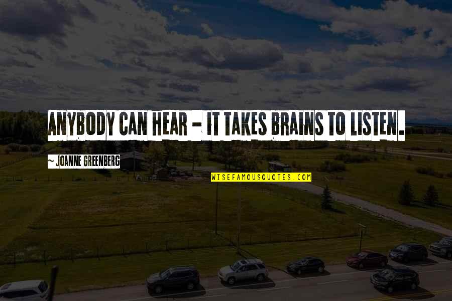 Secret Squirrel Cartoon Quotes By Joanne Greenberg: Anybody can hear - it takes brains to Secret Squirrel Cartoon Quotes By Joanne Greenberg: Anybody can hear - it takes brains to