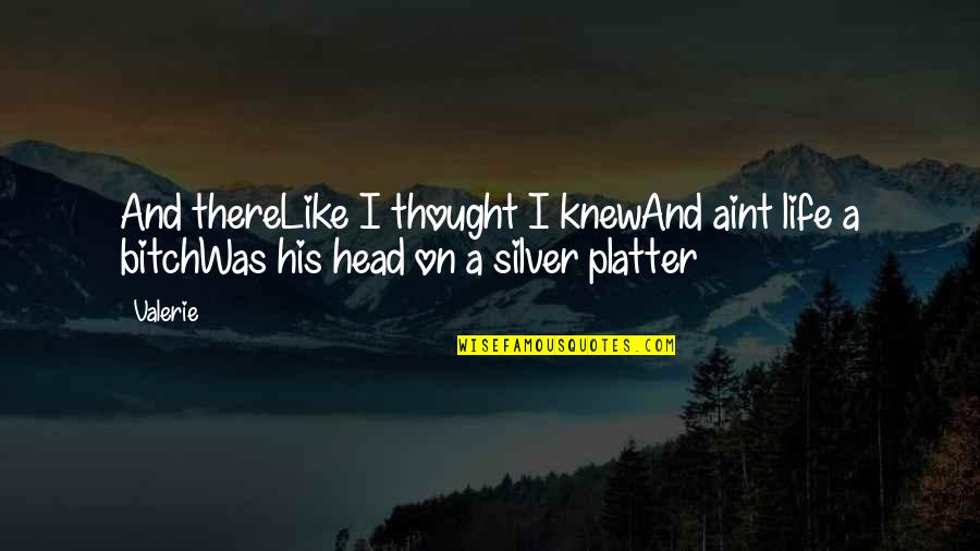 Secretan Theodolite Quotes By Valerie: And thereLike I thought I knewAnd aint life