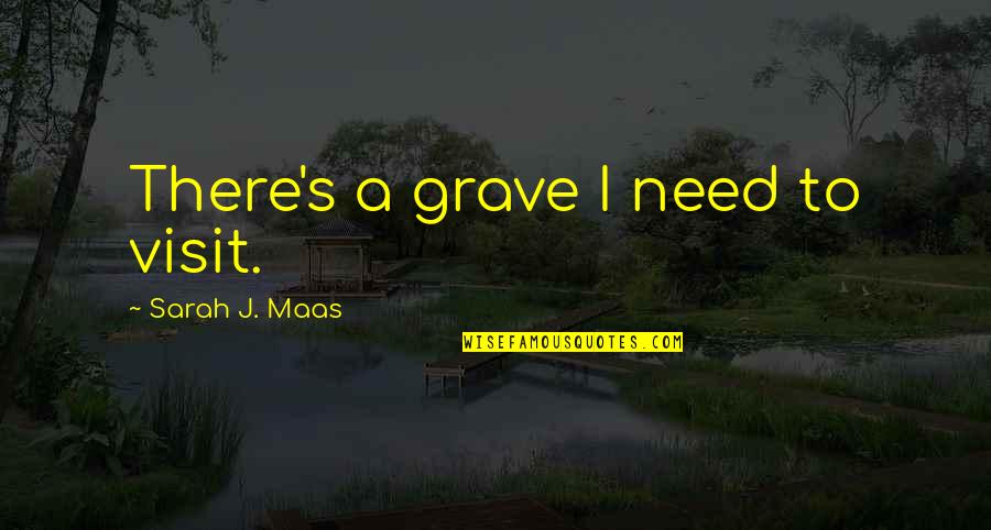 Secretary Retirement Quotes By Sarah J. Maas: There's a grave I need to visit.