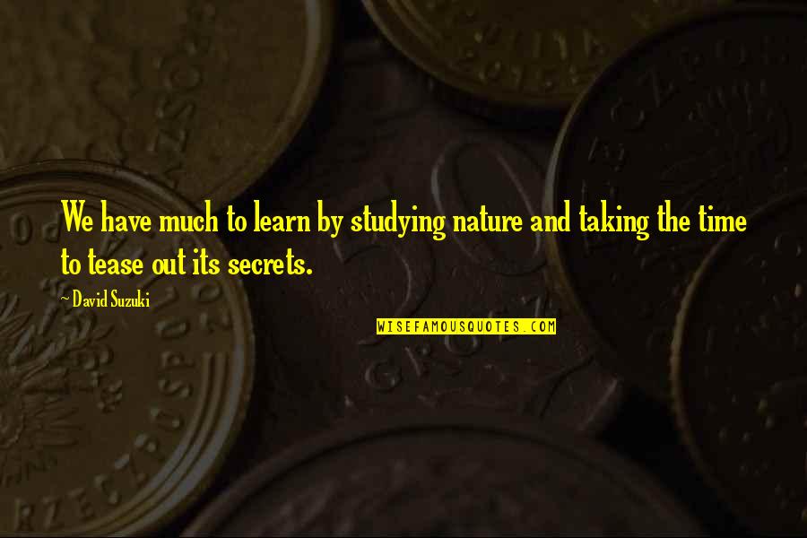 Secrets Of Nature Quotes By David Suzuki: We have much to learn by studying nature Secrets Of Nature Quotes By David Suzuki: We have much to learn by studying nature
