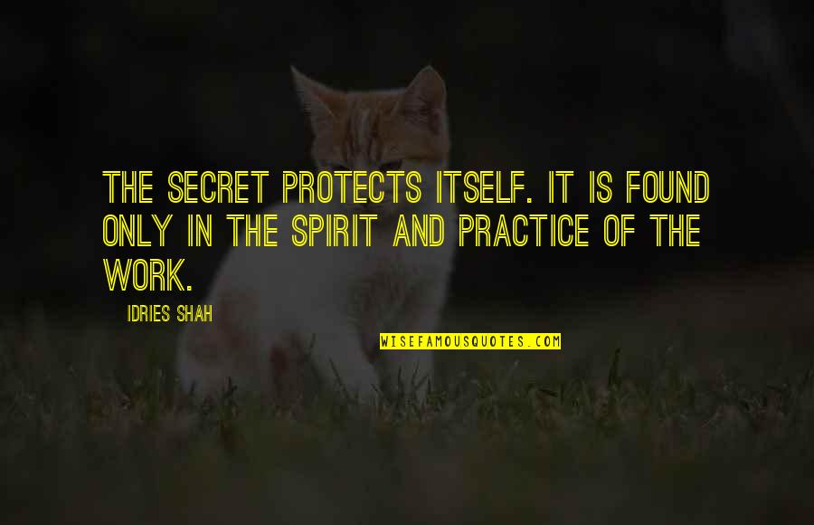 Secrets Quotes By Idries Shah: The secret protects itself. It is found only