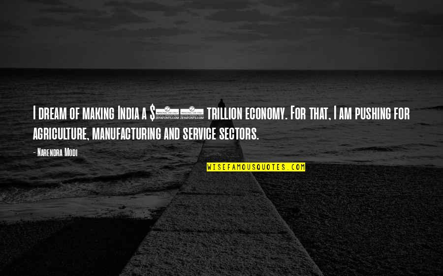 Sectors Of The Economy Quotes By Narendra Modi: I dream of making India a $20 trillion