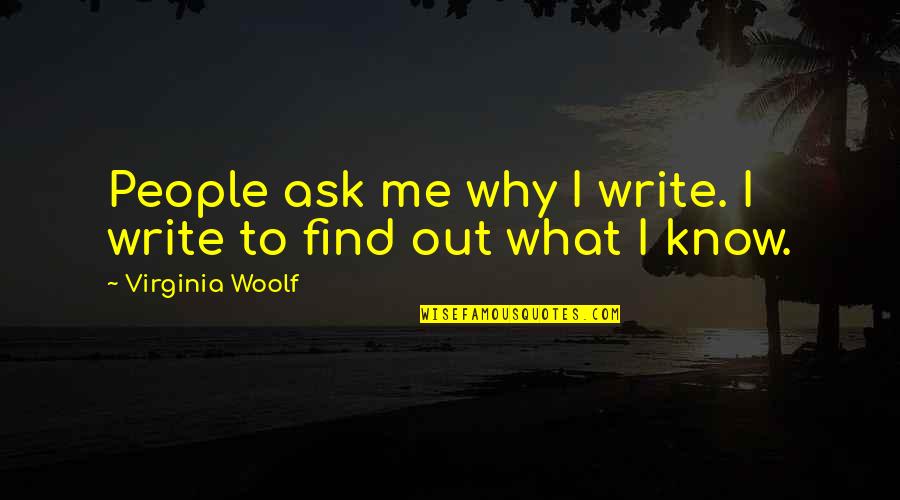 Secuestrada Y Quotes By Virginia Woolf: People ask me why I write. I write