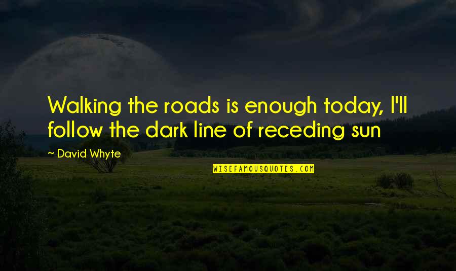 Secularity In Turkey Quotes By David Whyte: Walking the roads is enough today, I'll follow