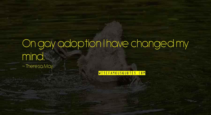 Secundarias En Quotes By Theresa May: On gay adoption I have changed my mind.