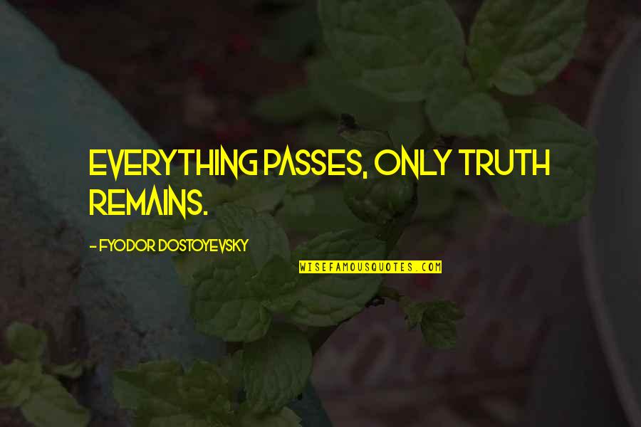 Secure Inmate Quotes By Fyodor Dostoyevsky: Everything passes, only truth remains.