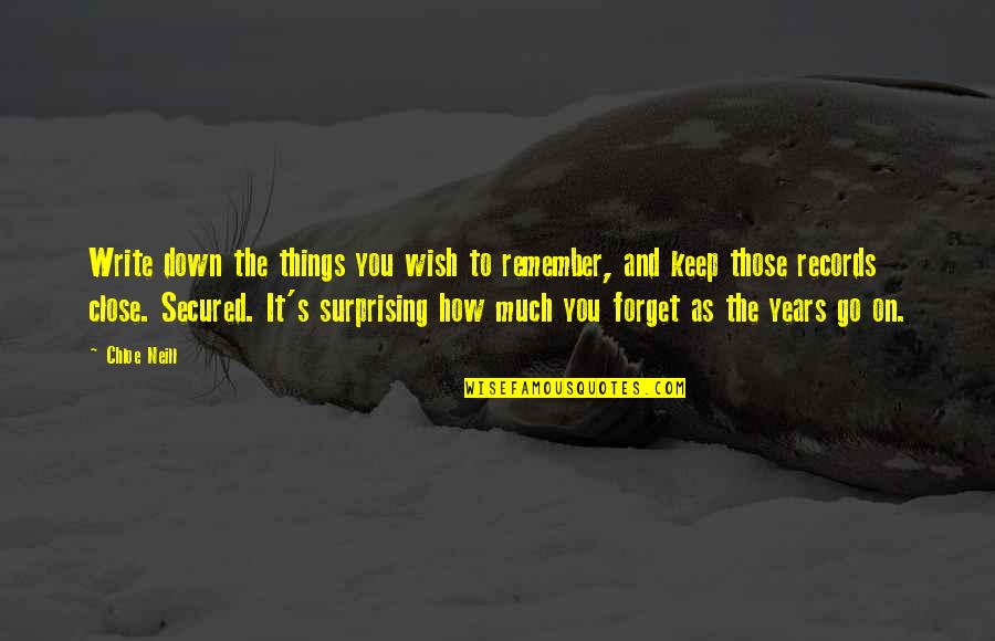 Secured Quotes By Chloe Neill: Write down the things you wish to remember, Secured Quotes By Chloe Neill: Write down the things you wish to remember,