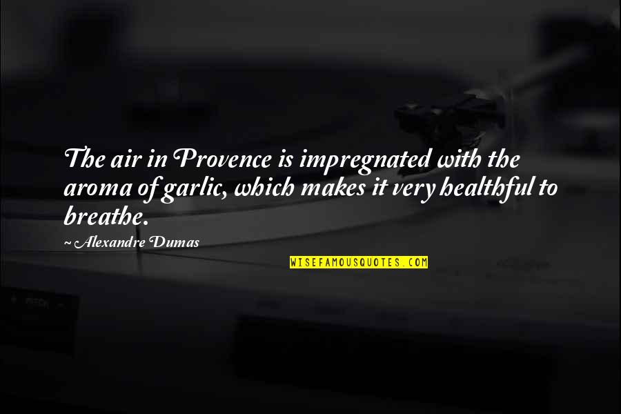 Security Intelligence Quotes By Alexandre Dumas: The air in Provence is impregnated with the