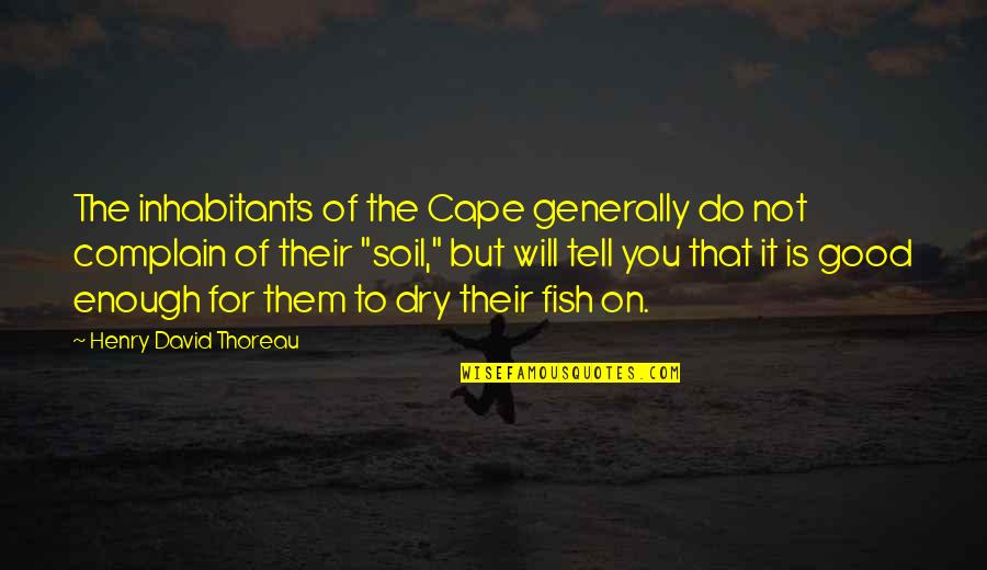 Sedeo Power Quotes By Henry David Thoreau: The inhabitants of the Cape generally do not