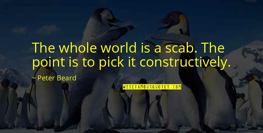 Sedge Grass Quotes By Peter Beard: The whole world is a scab. The point