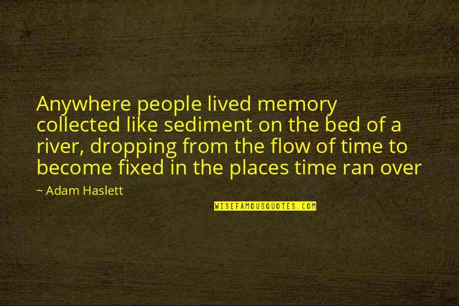 Sediment Quotes By Adam Haslett: Anywhere people lived memory collected like sediment on