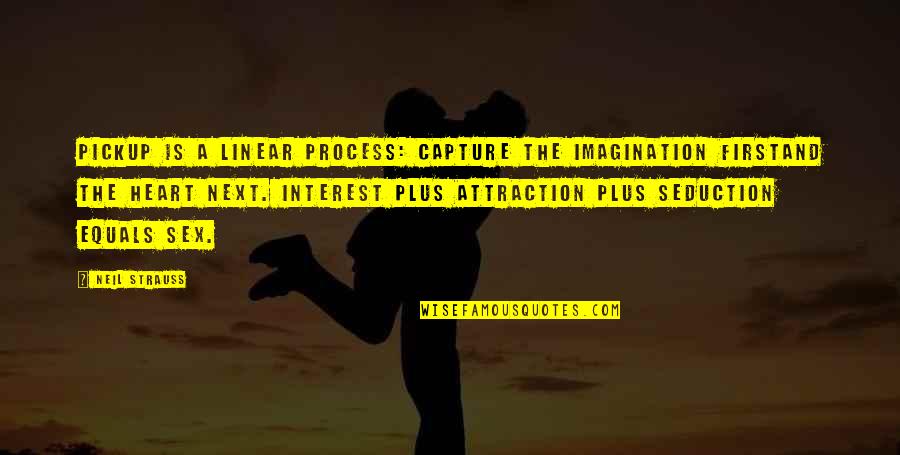 Seduction Quotes By Neil Strauss: Pickup is a linear process: Capture the imagination