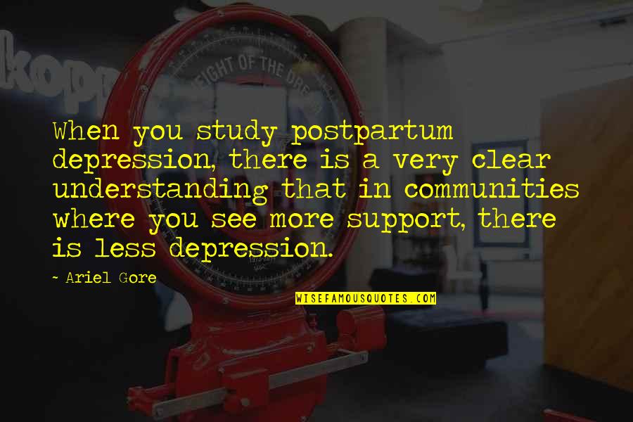 See Clear Quotes By Ariel Gore: When you study postpartum depression, there is a