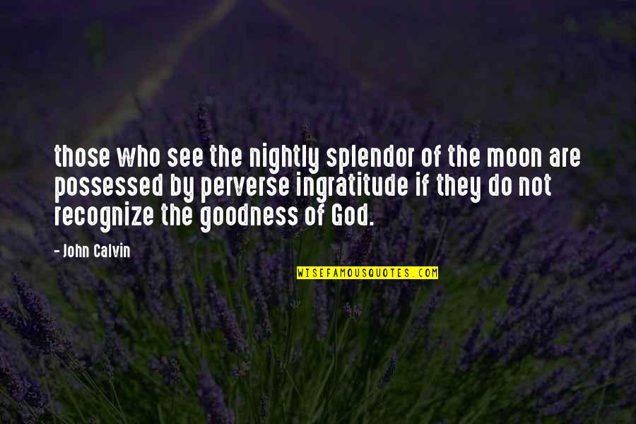 See Only Goodness Quotes By John Calvin: those who see the nightly splendor of the See Only Goodness Quotes By John Calvin: those who see the nightly splendor of the