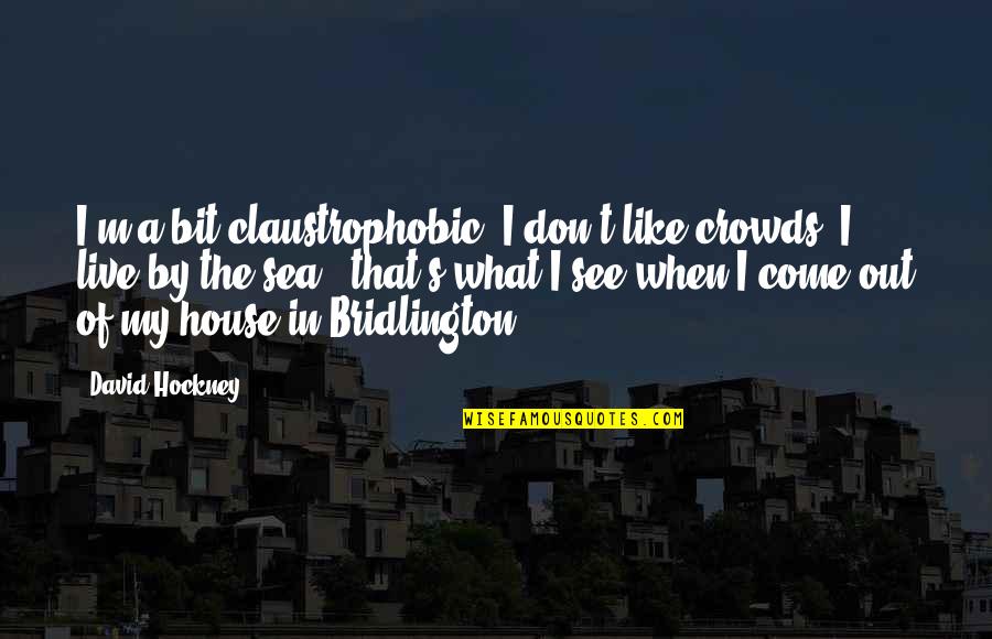 See Sea Quotes By David Hockney: I'm a bit claustrophobic, I don't like crowds, See Sea Quotes By David Hockney: I'm a bit claustrophobic, I don't like crowds,