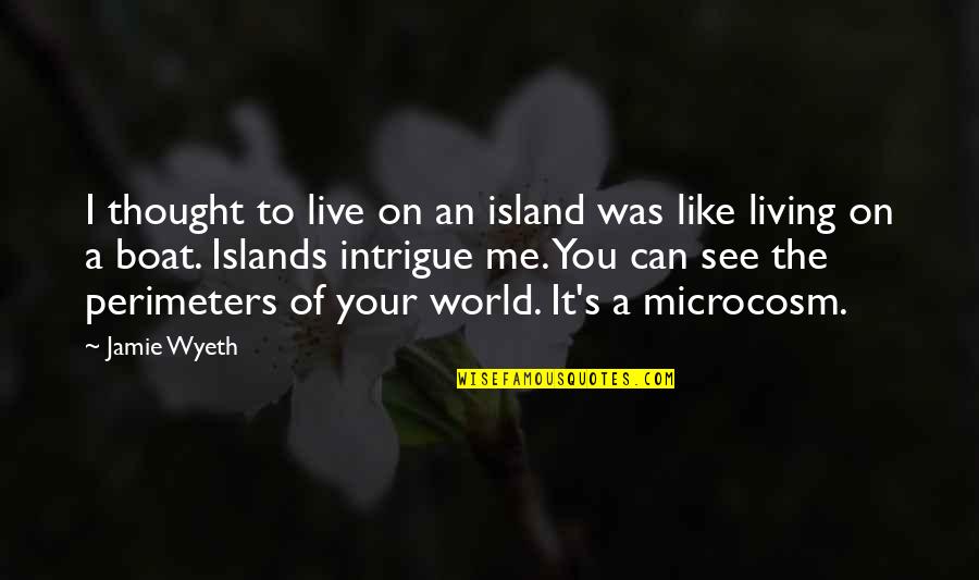 See The World Quotes By Jamie Wyeth: I thought to live on an island was