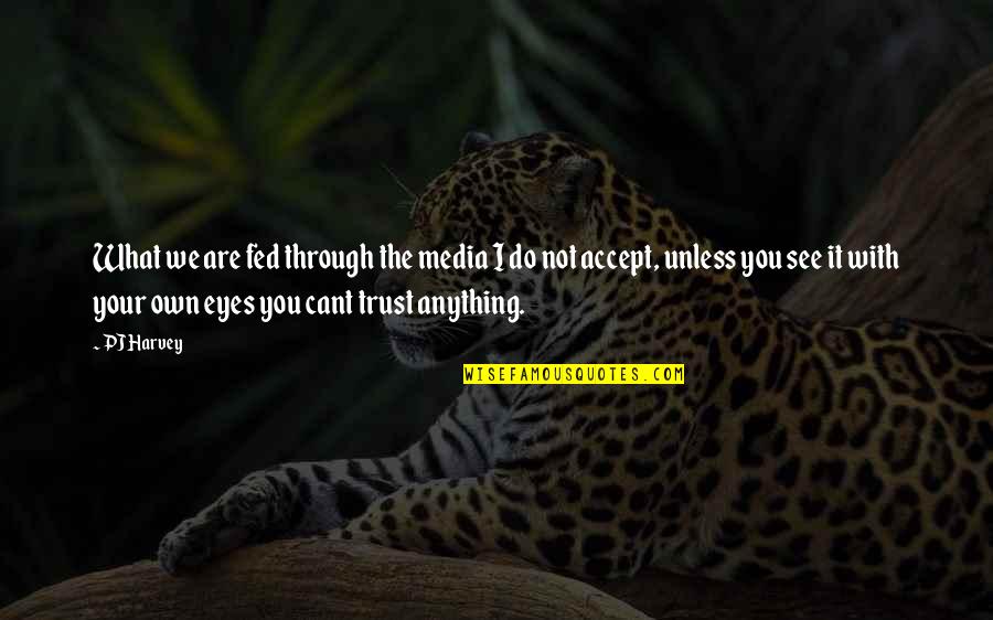 See Through Your Eyes Quotes By PJ Harvey: What we are fed through the media I