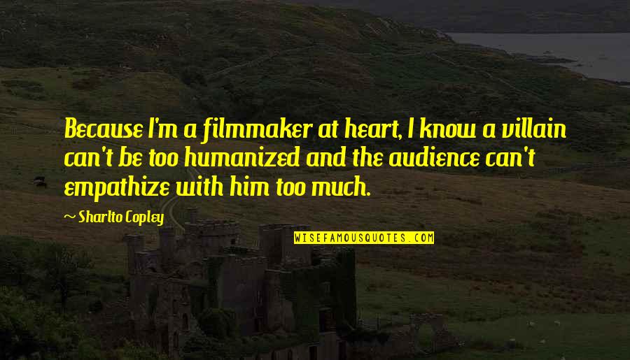 See You Again Someday Quotes By Sharlto Copley: Because I'm a filmmaker at heart, I know