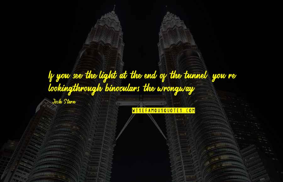 See You Through Quotes By Josh Stern: If you see the light at the end