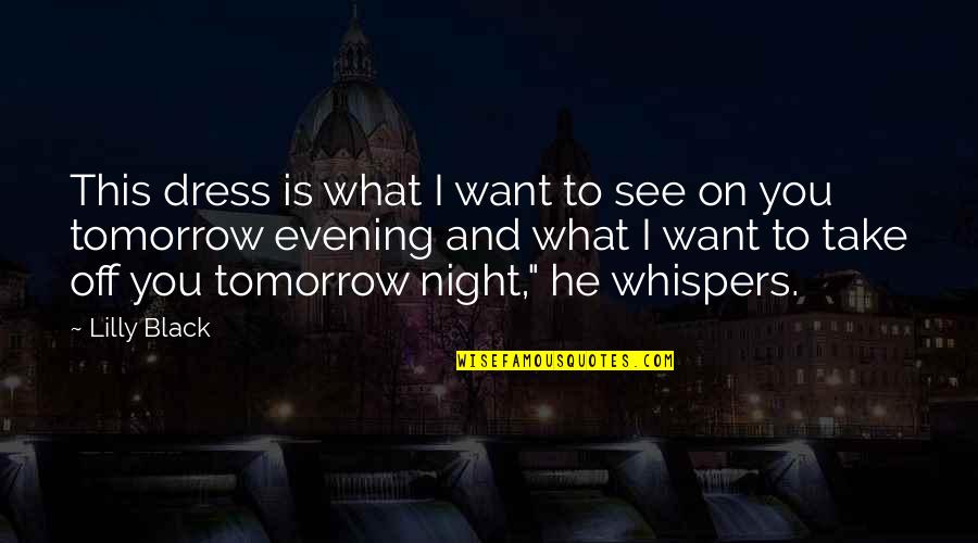 See You Tomorrow Quotes By Lilly Black: This dress is what I want to see