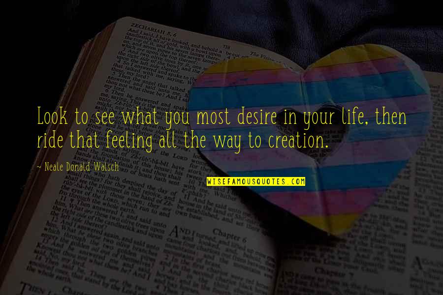 See Your Life Quotes By Neale Donald Walsch: Look to see what you most desire in
