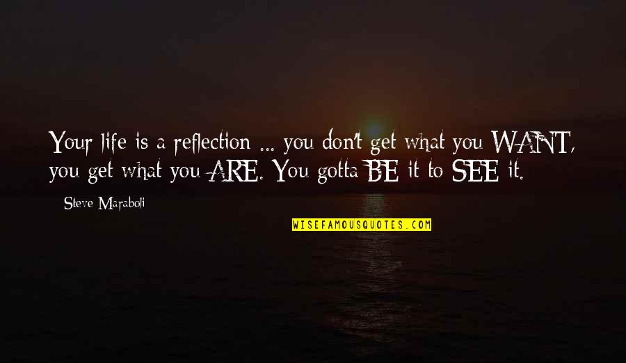 See Your Reflection Quotes By Steve Maraboli: Your life is a reflection ... you don't