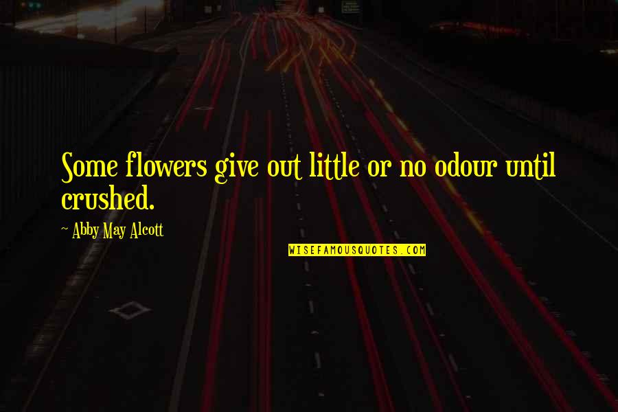 Seed Period Quotes By Abby May Alcott: Some flowers give out little or no odour