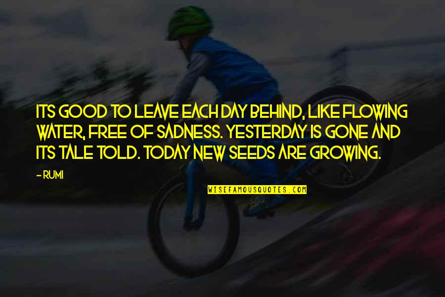 Seeds Growing Quotes By Rumi: Its good to leave each day behind, like